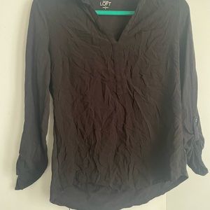 LOFT Ann Taylor Long sleeve black top